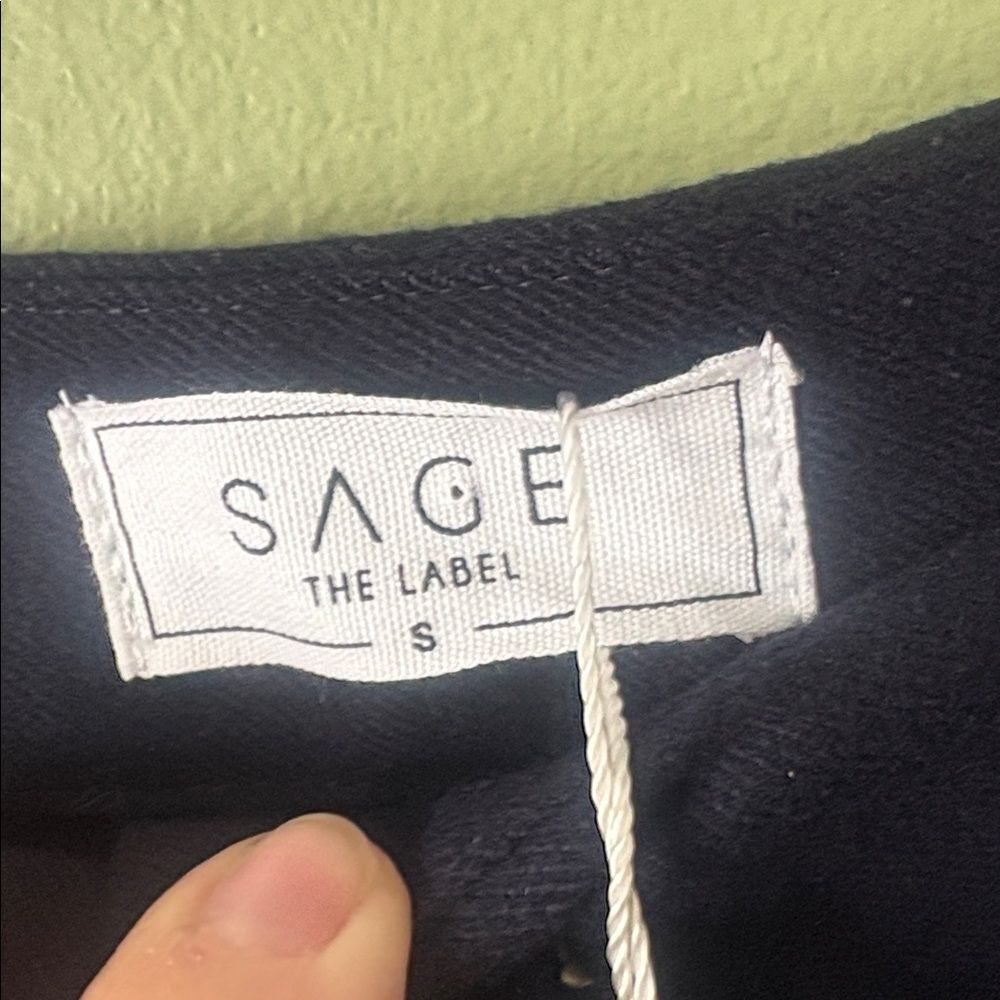 NWT Sage the Label East VIllage Pant Navy Blue Flare Leg Trouser Pants Sz Small - Picture 6 of 8